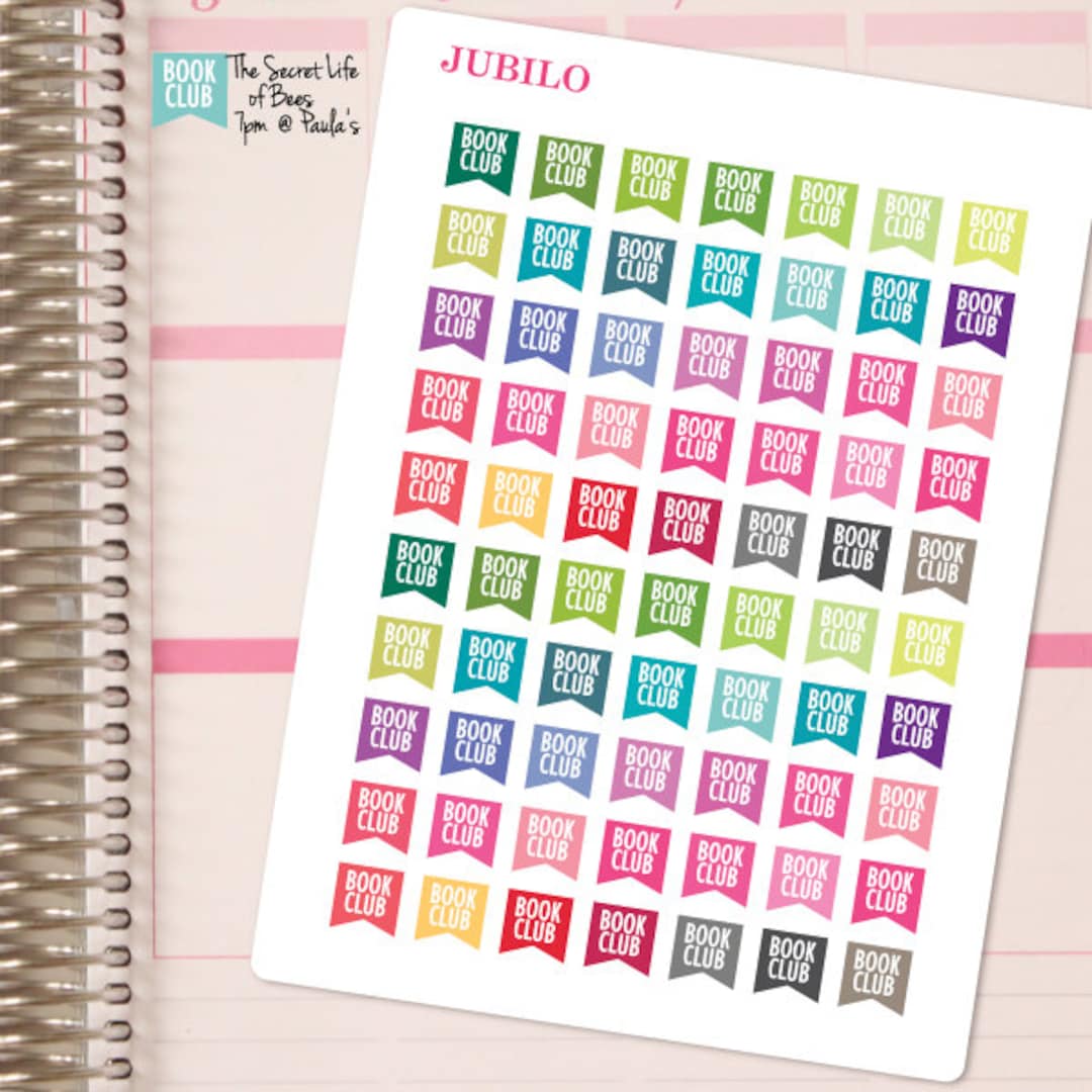 Planner Stickers Book Club Page Flags - Etsy