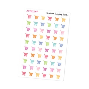 SHOPPING CART ICON Stickers. Planner Stickers.  Calendar Stickers.  Journal Stickers.