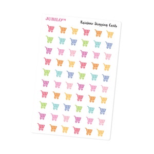 SHOPPING CART ICON Stickers. Planner Stickers.  Calendar Stickers.  Journal Stickers.