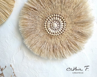 Juju hat in decorated fibers BEGY 26 cm