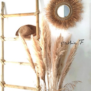 Ethnic iridescent raffia mirror SOLEIL ARDENT image 4