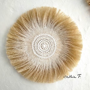 Chapéu Juju em fibras decoradas WHITY 50 cm