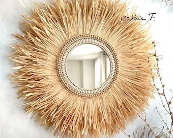 Miroir ethnique raphia LOU 70