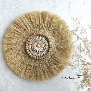 Chapéu Juju em fibras decoradas FLORISTY 32 cm