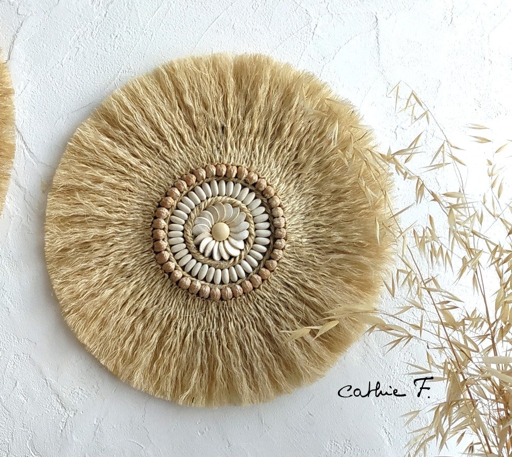 Juju hat in fibers decorated FLORISTY 32 cm