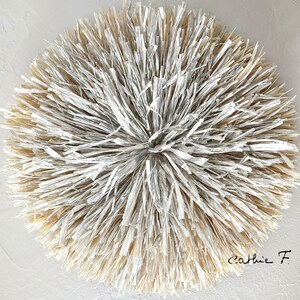 Chapéu Juju 70 cm em ráfia prata bicolor