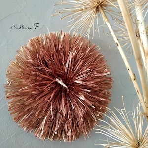 Chapéu Juju 30 cm em ráfia cobre bicolor