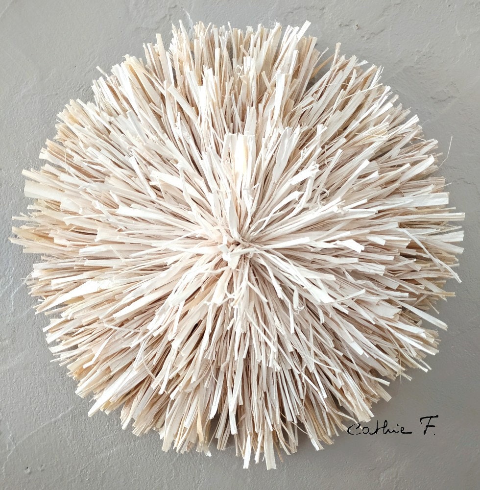 Juju Hat 37 cm en Raphia Bicolore Blanc