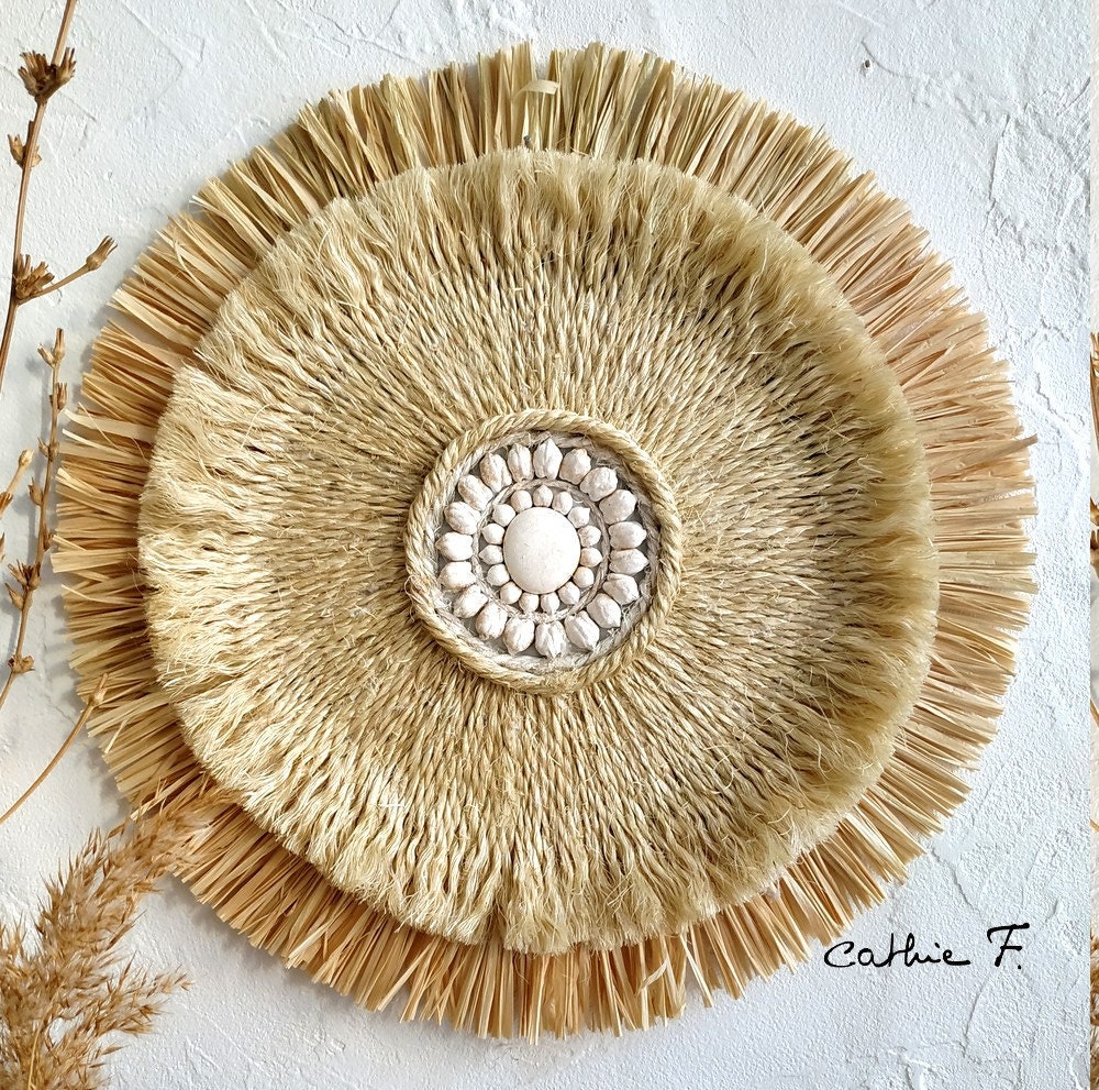 Juju Hat Décoré en Raphia et Corde Avisa 34 cm