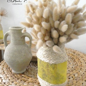 Yellow rope vase LISON 16.5