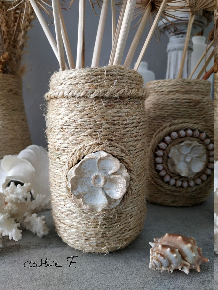 Vase et Pot Ustensiles en Corde Flora