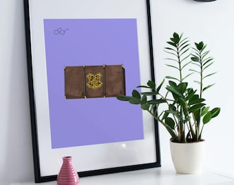 Hogwarts Suitcase Print, Wizarding World Wall Art