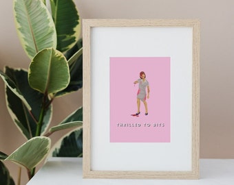 Zombie Woman Pastel Pink Print: Thrilled To Bits Thriller Wall Art