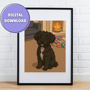 Custom cartoon pet portrait, Cartoon style digital art, Personalised cartoon pet art, digital animal portrait.
