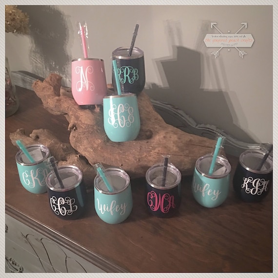 Personalized Yeti style wine glasses/Bridesmaids Etsy