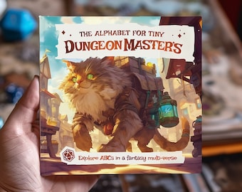 The Alphabet for Tiny Dungeon Masters ABC Baby Book // Dungeons and Dragons Inspired Childrens Book, Nerdy Baby Book, Baby Shower, Gift Idea