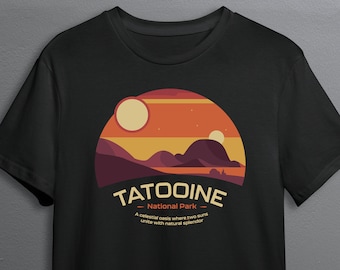 Star Wars Tatooine National Park Sunset // Tshirt, Geeky, Gift, Star Wars, Gift, Mens, Womens, Unisex