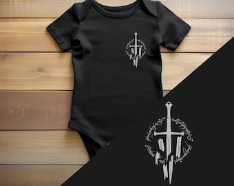 Body per neonati Narsil del Signore degli Anelli // Body, Regali per neonati nerd, Baby Shower, Idee regalo,