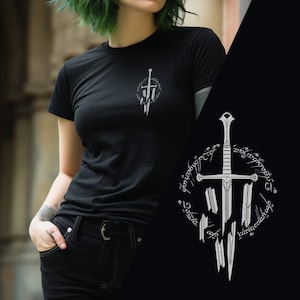 LOTR Narsil Minimalist Tshirt // Maßgeschneidertes Design, Unisex T-Shirt, Geschenkidee, Cosplay, Nerd Merch