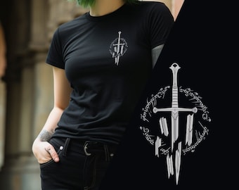 LOTR Narsil Maglietta minimalista // Design su misura, Maglietta unisex, Idea regalo, Cosplay, Nerd Merch