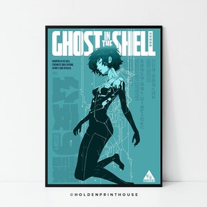 Ghost in the Shell Bespoke Fan Art Poster // Art Print, Colourful Wall Art, Home Decor, Gift Idea