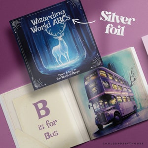 Wizarding ABCs Childrens A to Z Book // Wizard Shop, Book Worm, Bookish, Wizard Childrens book, Baby Shower, Gift, Nerdy