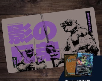 Tapete de jogo Donatello Brothers of Shadow | Tapete de mesa TMNT MTG, tamanhos 24"x14" ou XL