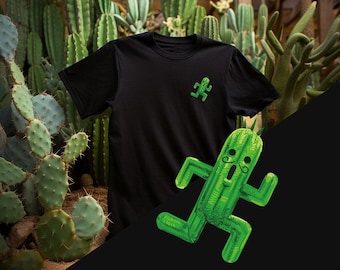 Final Fantasy Kaktor Minimalist T-Shirt - Moogle, ff9, ff5, Chocobo, Tonberry, Bomb, Karbunkel, Retro Cartoon, 90er Jahre