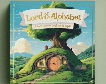 Lord of the Alphabet ABC Baby Book // Libro per bambini ispirato a LOTR, Libro per bambini nerd, Baby Shower, Idea regalo