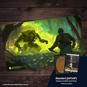 WWII Zombie Playmat “Swamp”MTG Playmat / Deskmat / Mouse Pad | MTG | Board Game Mat for tcg | Gift | Fan Art | 24x14, 36x12, 36x18