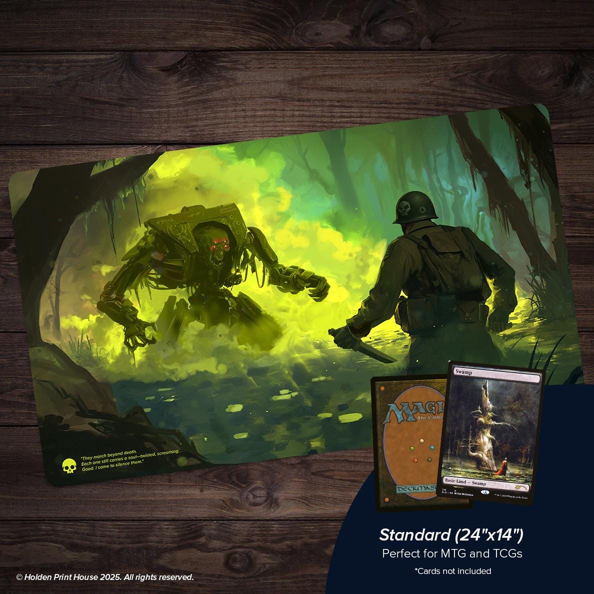 WWII Zombie Playmat “swamp”mtg Playmat / Deskmat / Mouse Pad | MTG