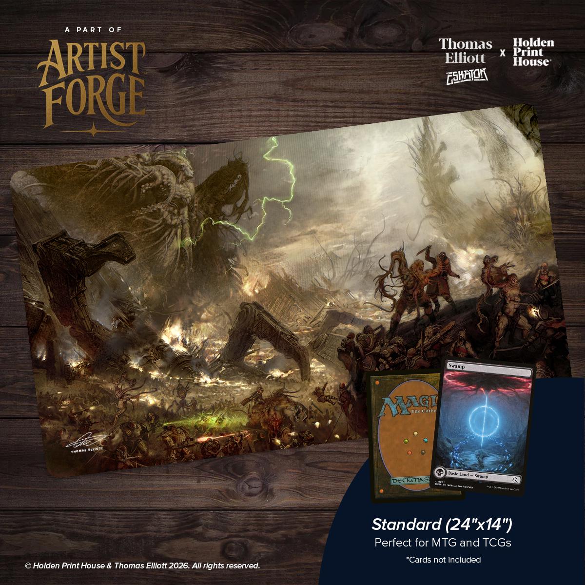 Grimdark Battlescape 40k-inspired Playmat | Original Art by Thomas
