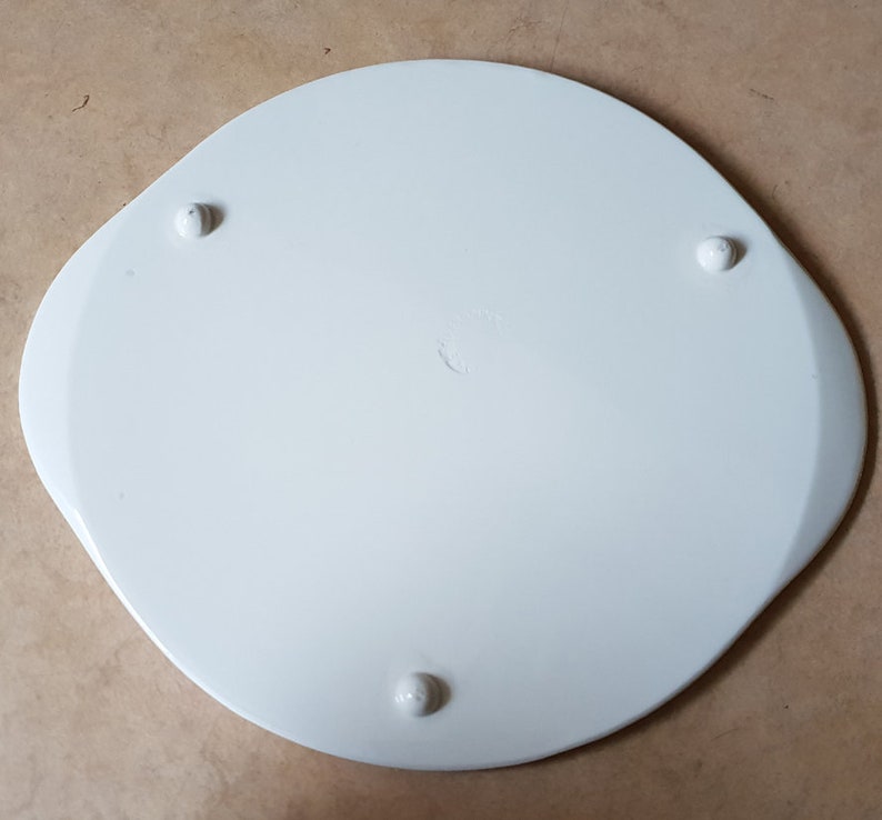 West-Germany mid-century pottery happy food design sixties ceramic cake plate Edelkeramik Gr\u00fcnstadt 2980