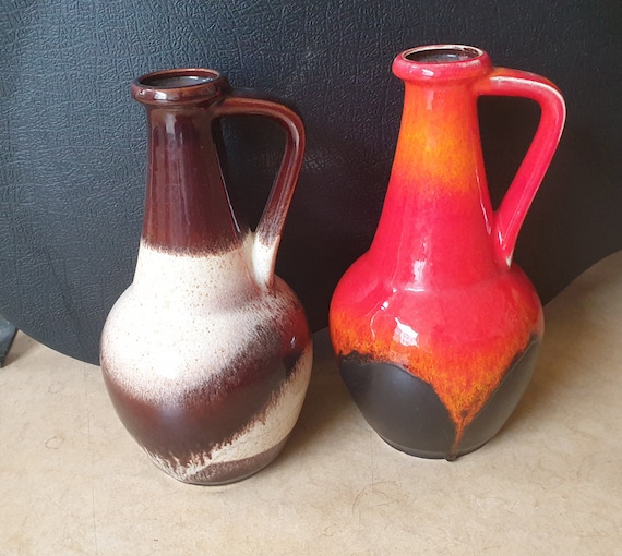 Bay Keramik 67-30: Large Classic West-germany Pottery Handled Jug