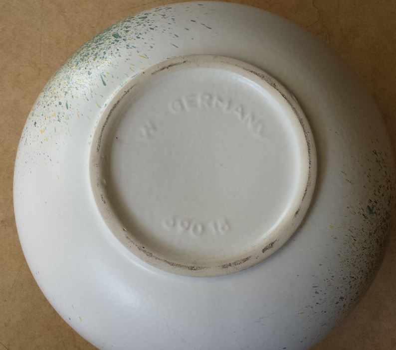 Germany pottery vase with multicoloured sprinkle glaze Bay Keramik 690-18 large pumpkin model ceramic W seventies eighties post-modern