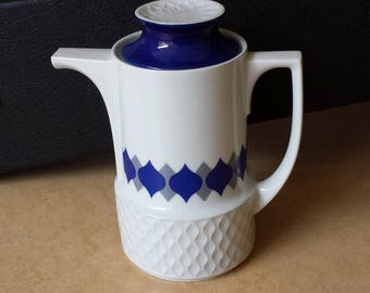Schirnding A.G., Bavière, Allemagne de l’Ouest: cafetière moderniste op-art des années soixante-dix avec motif d’étoile et décoration abstraite