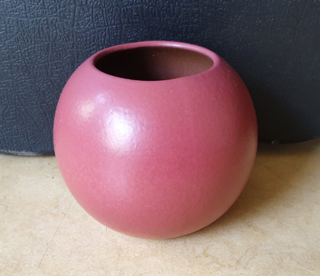 Etsy Post-modern Decoration, Pink/purple Minimalist Design Monochrome West-germany Glaze 504-15: Pottery Planter Pot, - Ceramic 1980s, Scheurich