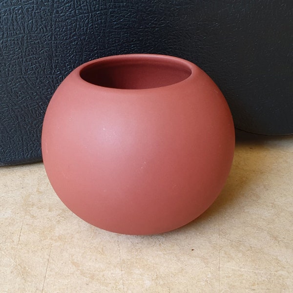 Asa Selection Keramik 11308: austere West-Germany pottery from the seventies/ eighties, mid-century, wonderful matte brown post-modern glaze