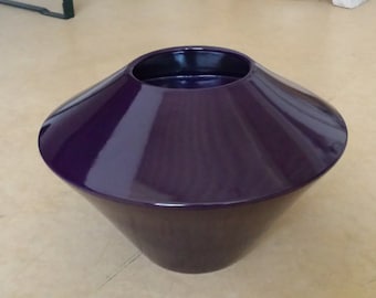 Asa Selection Keramik 83103: austere West-Germany minimalist pottery from the 1970/80s, mid-century, deep violet / purple, ufo model