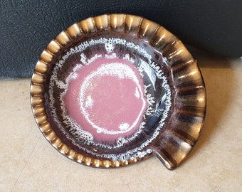 Carstens Tönnieshof uncommon and rare cosmic ceramic snail shell ashtray, West-Germany pottery, mid-century, abstract, 1950/60s decoration