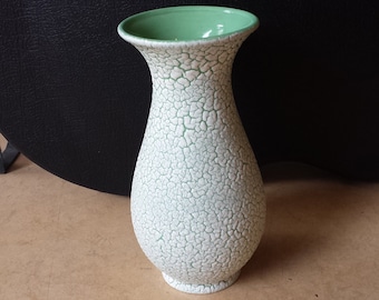 Jasba 589-25 &#39;Cortina&#39;: West-Germany mid-century ceramic pottery vase, late fifties, famous &#39;cracked&#39; modernist decoration