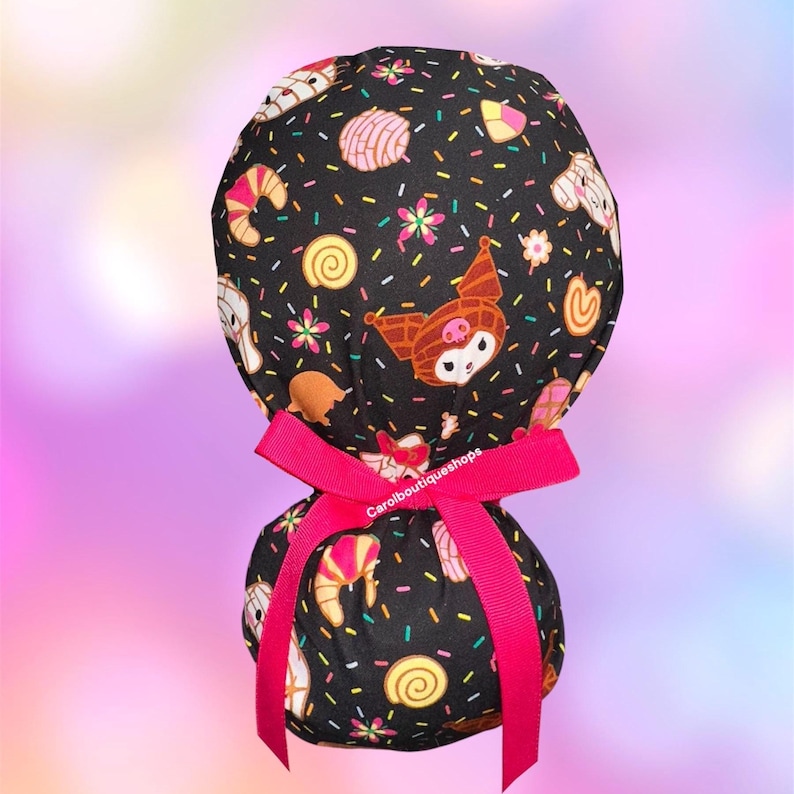 Kitty Cat Ponytail Scrub Cap, Ponytail scrub cap, kurom scrub cap, my melody scrub cap, HK and friends scrub cap 19