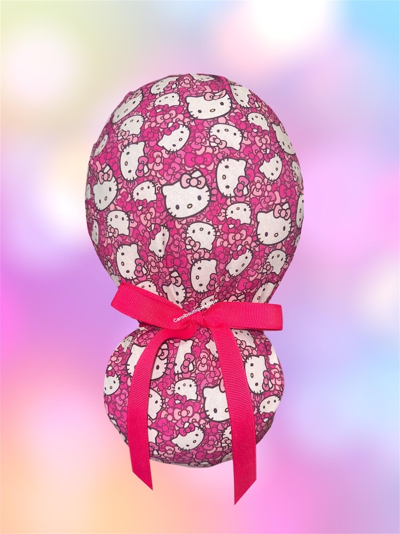 Kitty Cat Ponytail Scrub Cap, Ponytail scrub cap, kurom scrub cap, my melody scrub cap, HK and friends scrub cap 27