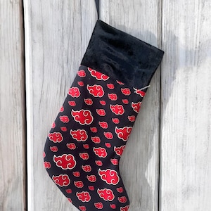 Anime Christmas stocking, Red Cloud stocking, cartoon Christmas stocking, moon girl stocking