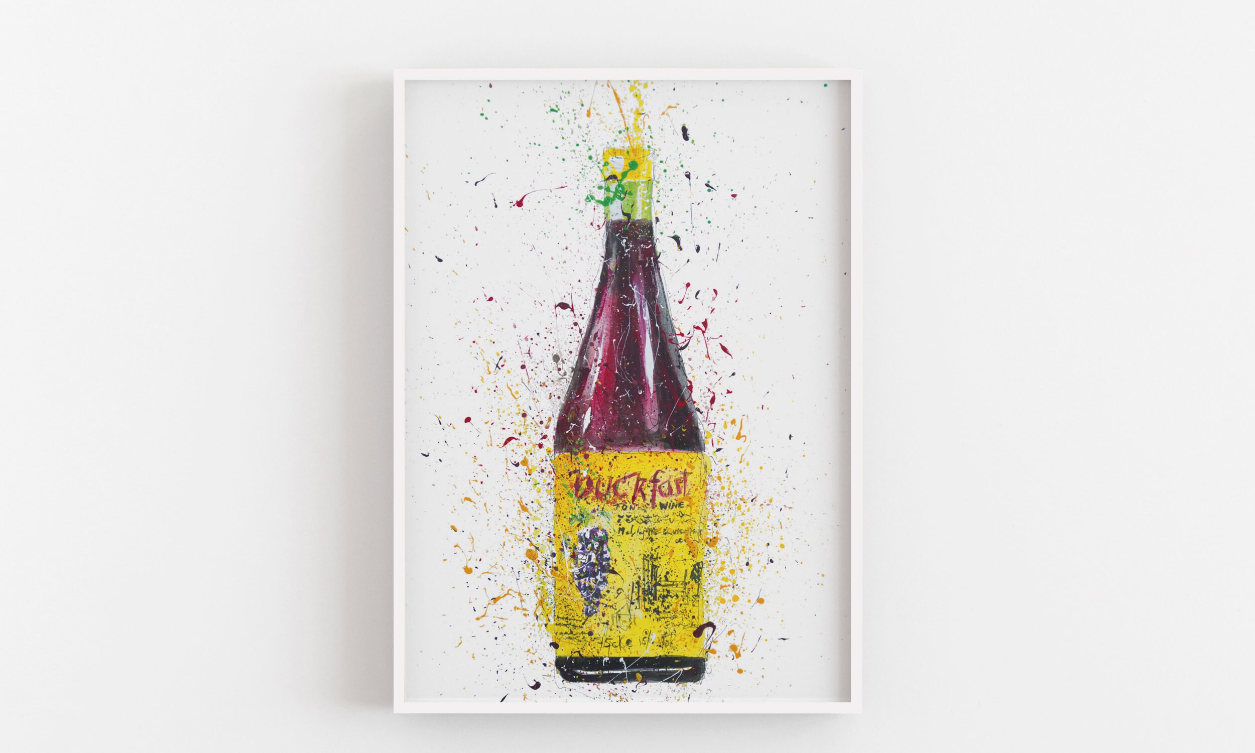 Liquor Bottle Wall Art Print 'purple Tonic' 0006 Etsy UK