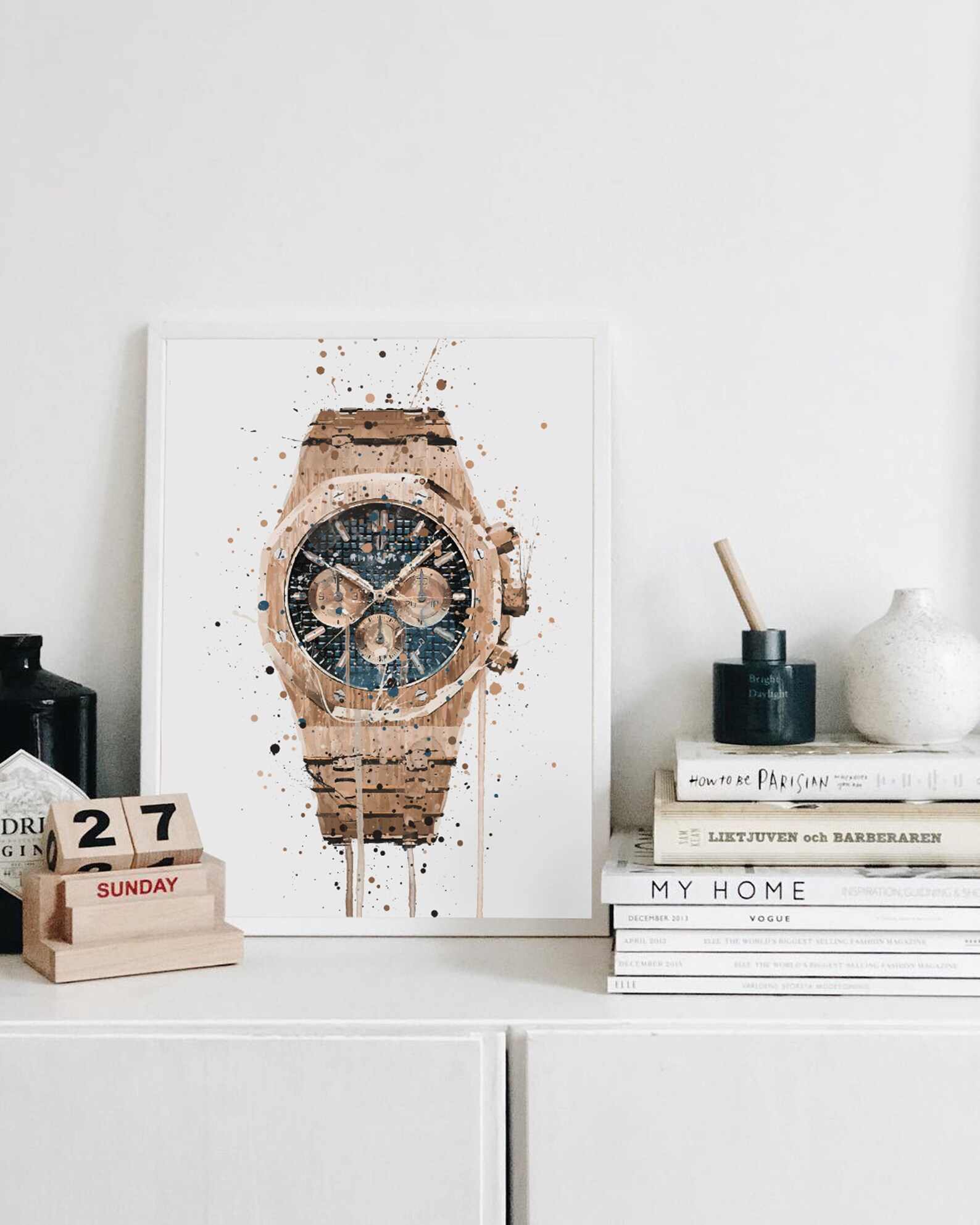 Wrist Watch Wall Art Print 'walnut' 0565 Etsy UK
