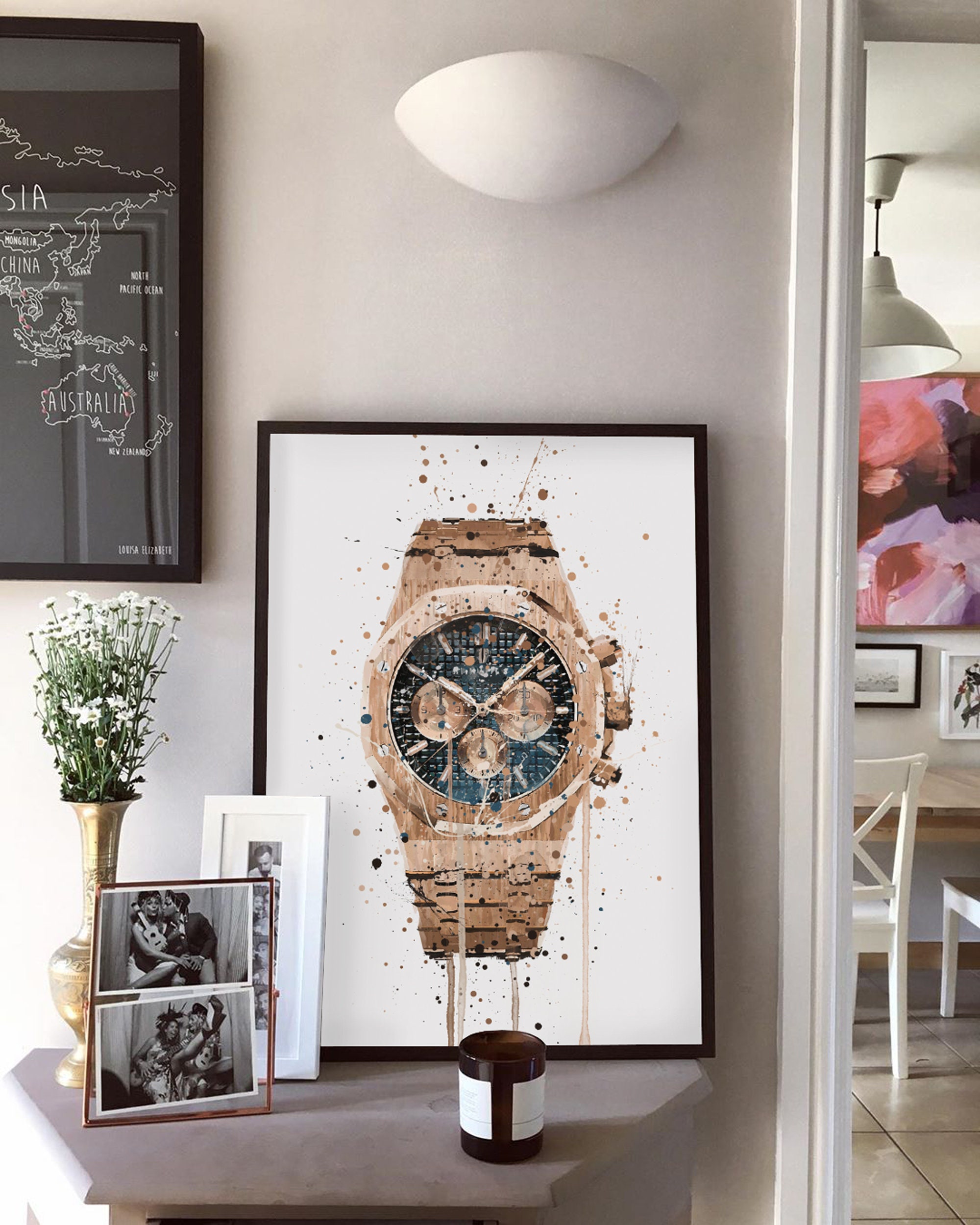 Wrist Watch Wall Art Print 'walnut' 0565 Etsy UK