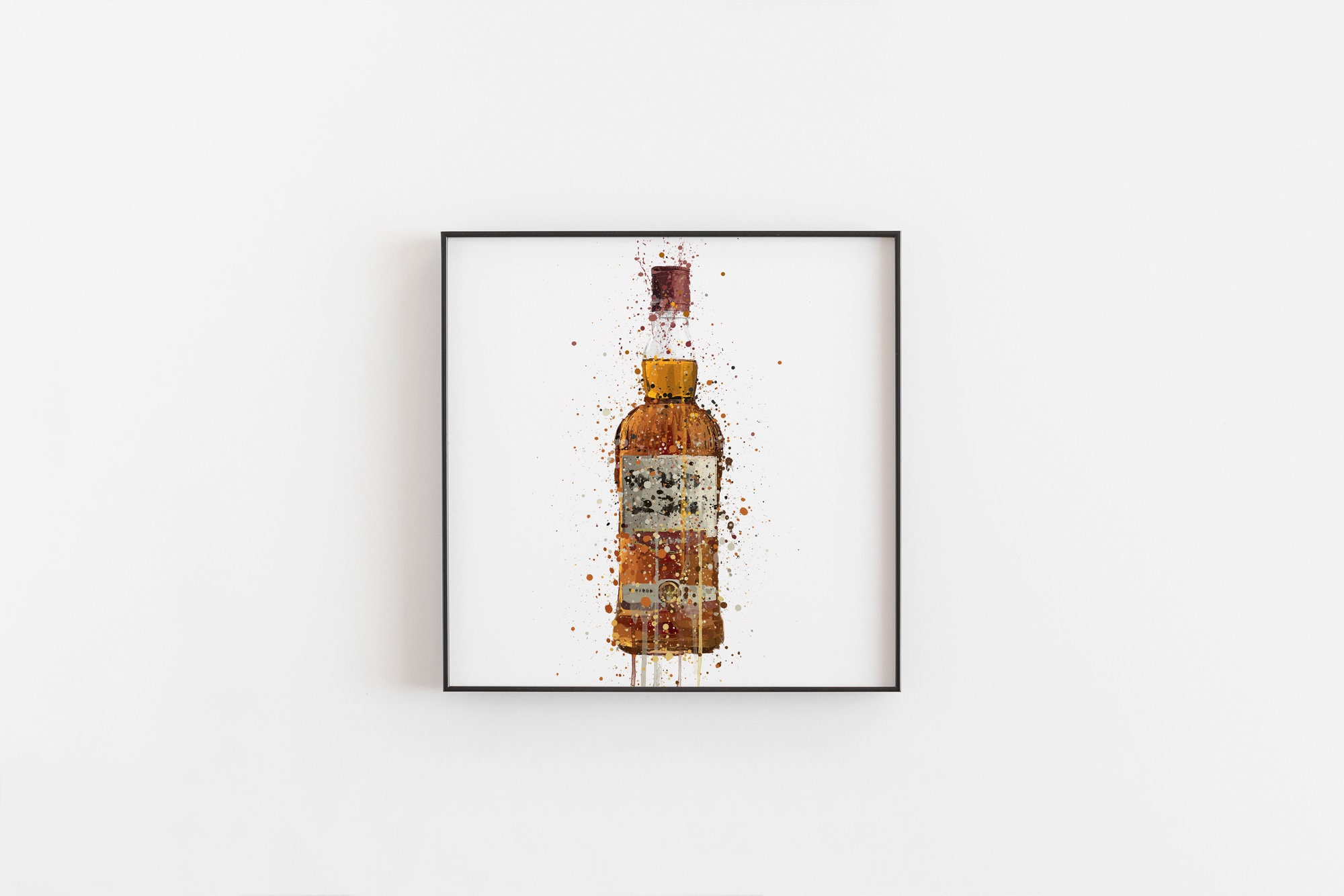 Liquor Bottle Wall Art Print 'caramel' 0518 Etsy