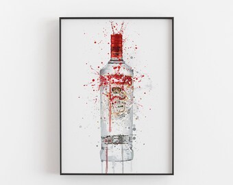 Vodka Bottle Wall Art Print 'Glacial' 0669