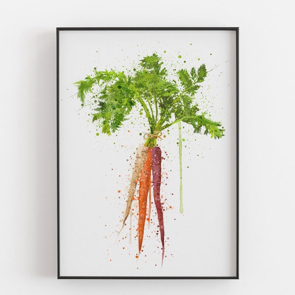 Rainbow Carrot Vegetable Wall Art Print 0999